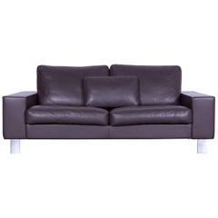 Erpo Leather Sofa Brown Two-Seat Couch