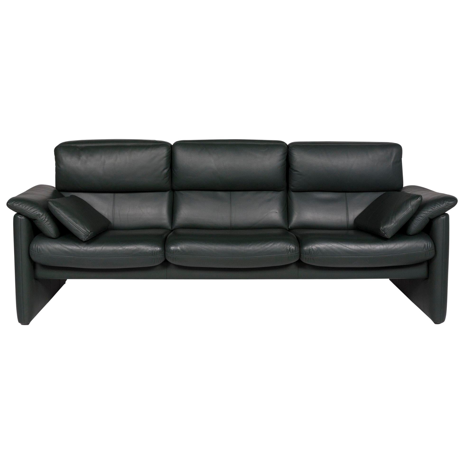 Erpo Leather Sofa Green Three-Seat Function Relax Function Couch For Sale