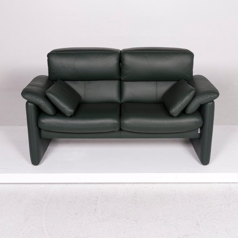 Erpo Leather Sofa Green Two-Seat Function Relax Function ...