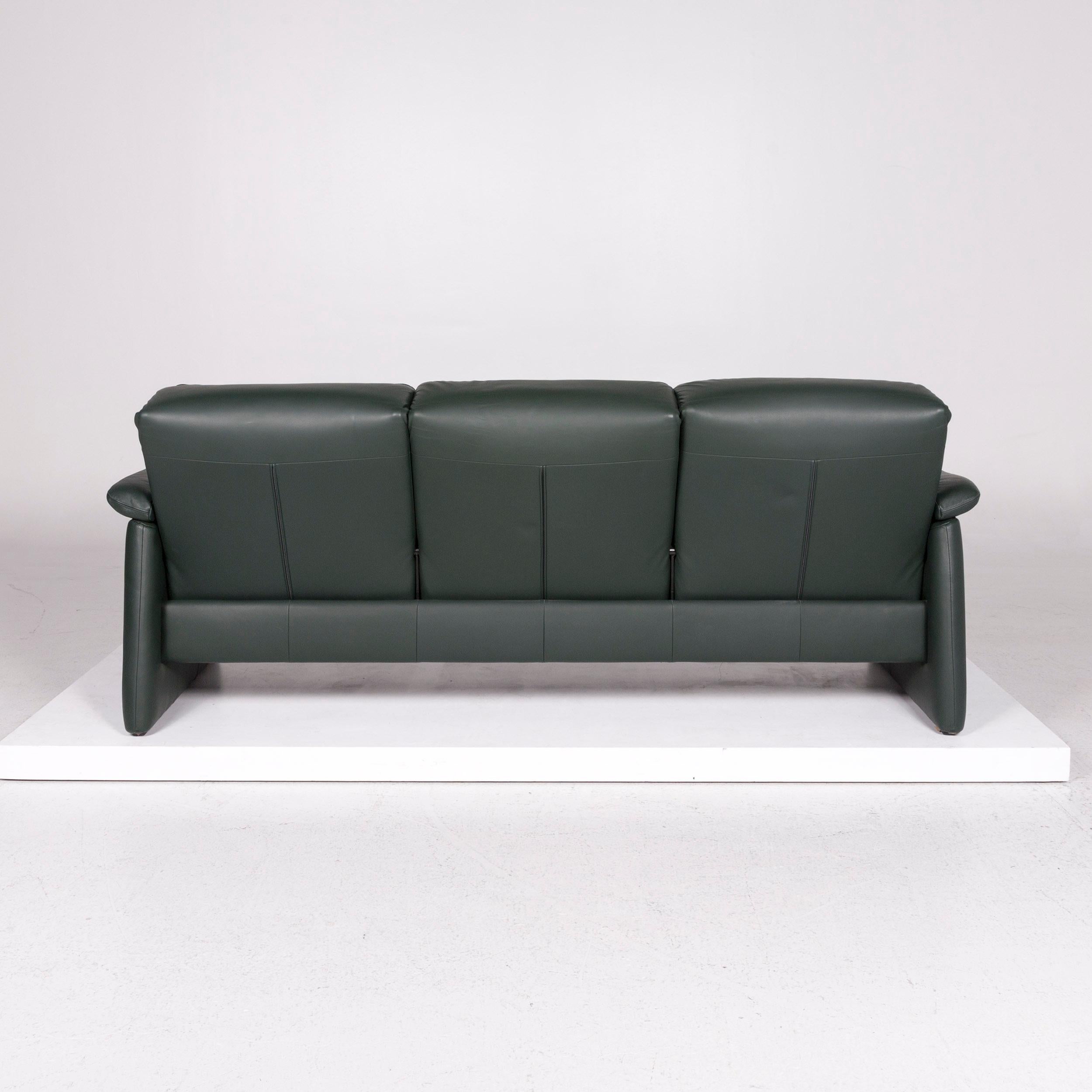 Erpo Leather Sofa Set Green 1 Three-Seat, 1 Two-Seat, 1 Armchair, 1 Stool 5