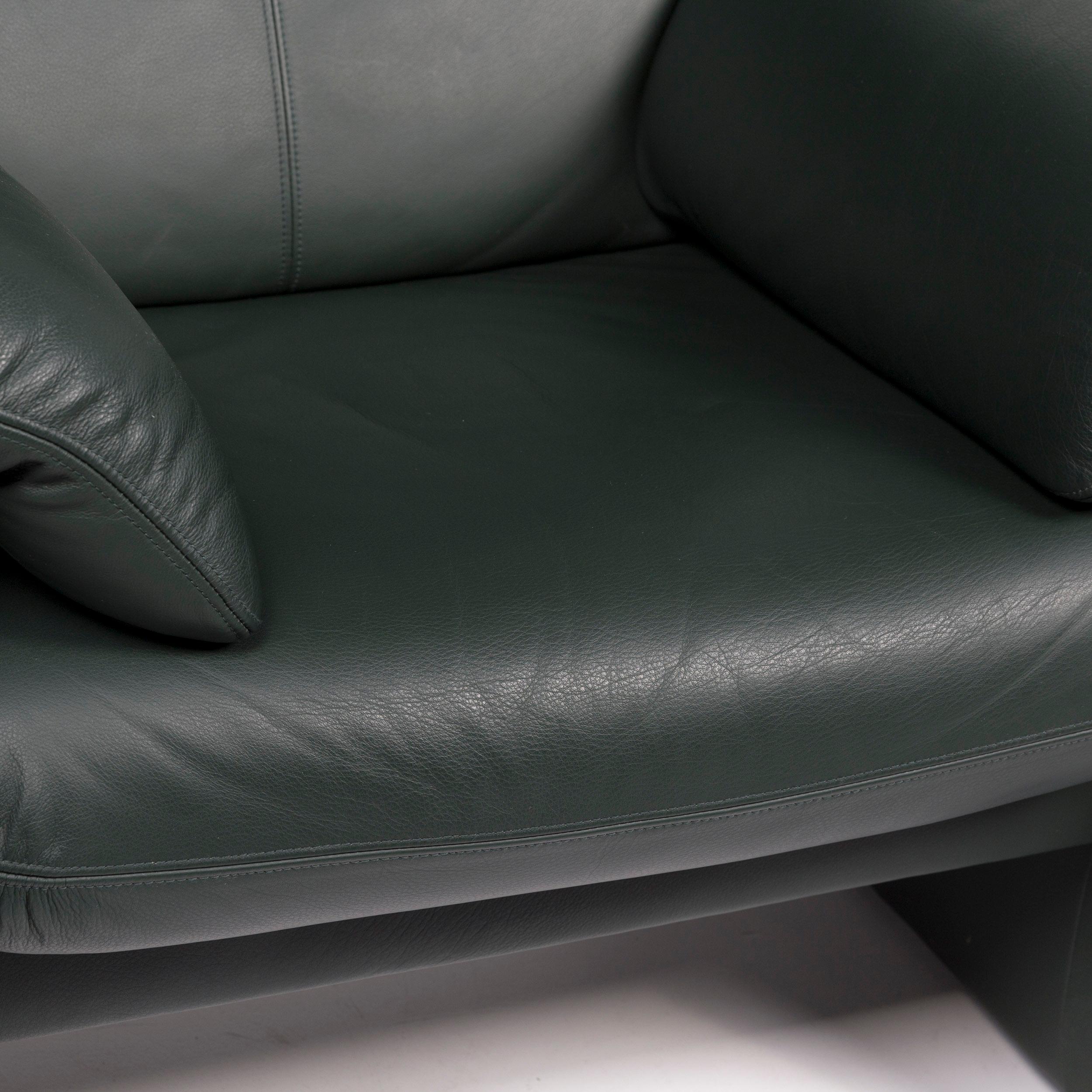 Erpo Leather Sofa Set Green 1 Three-Seat, 1 Two-Seat, 1 Armchair, 1 Stool 10