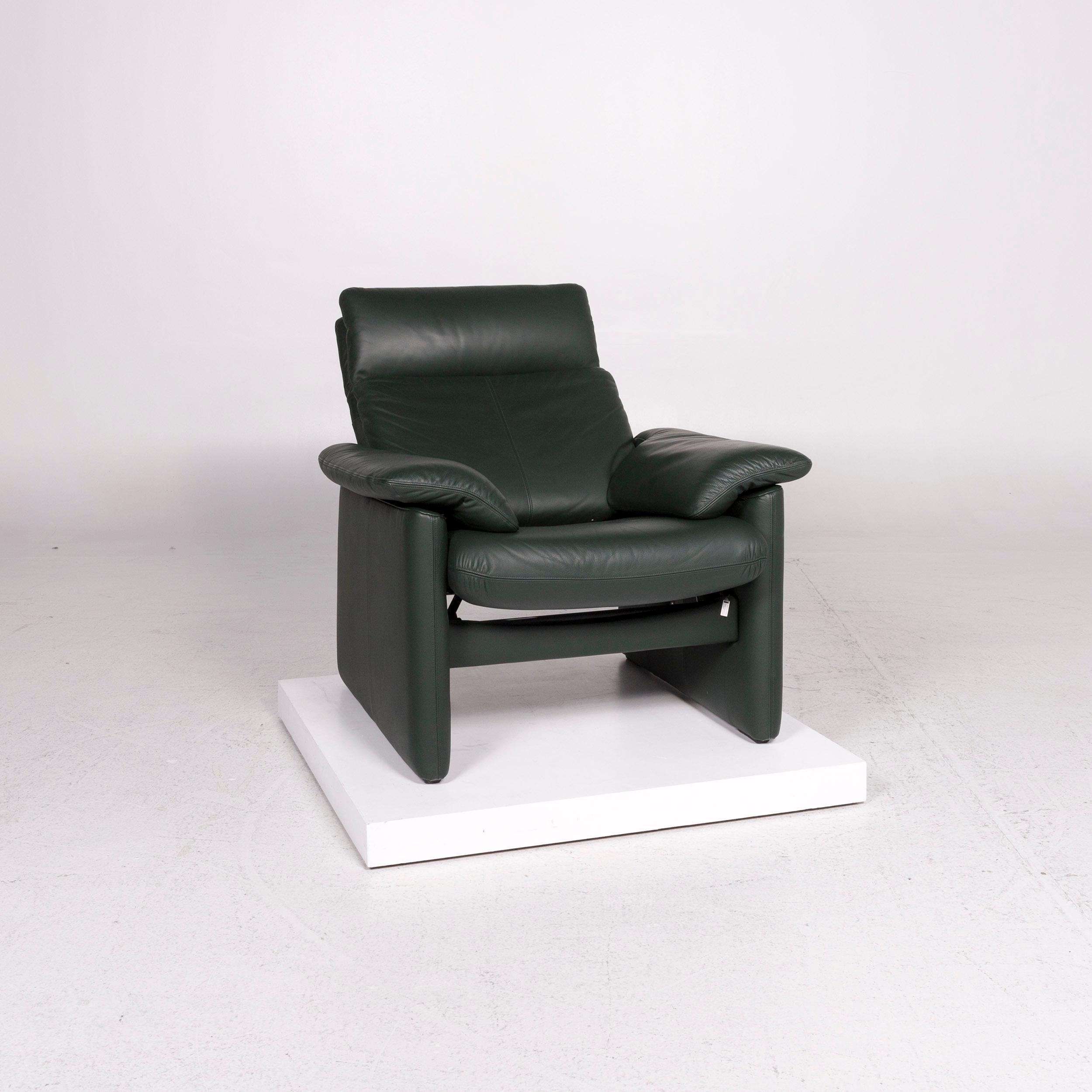 German Erpo Leather Sofa Set Green 1 Three-Seat, 1 Two-Seat, 1 Armchair, 1 Stool