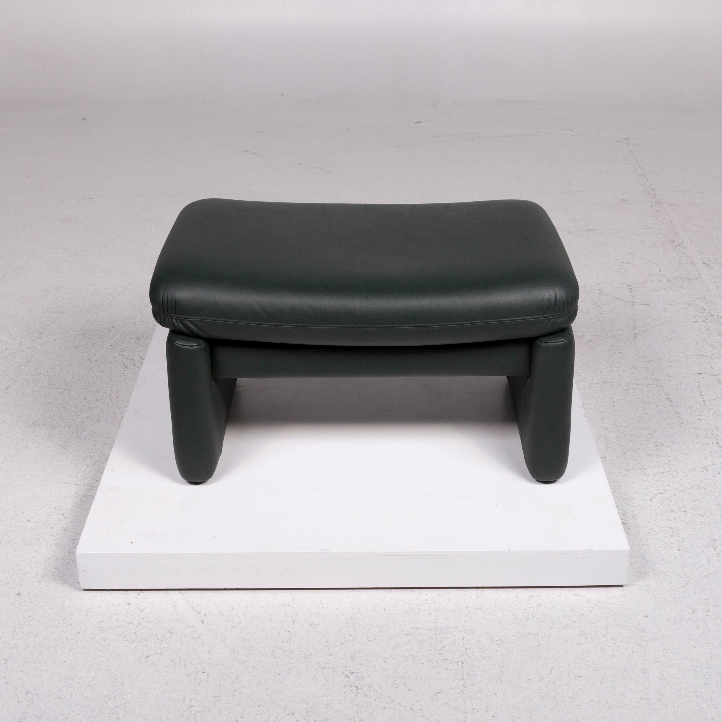 Erpo Leather Stool Green Stool In Excellent Condition In Cologne, DE