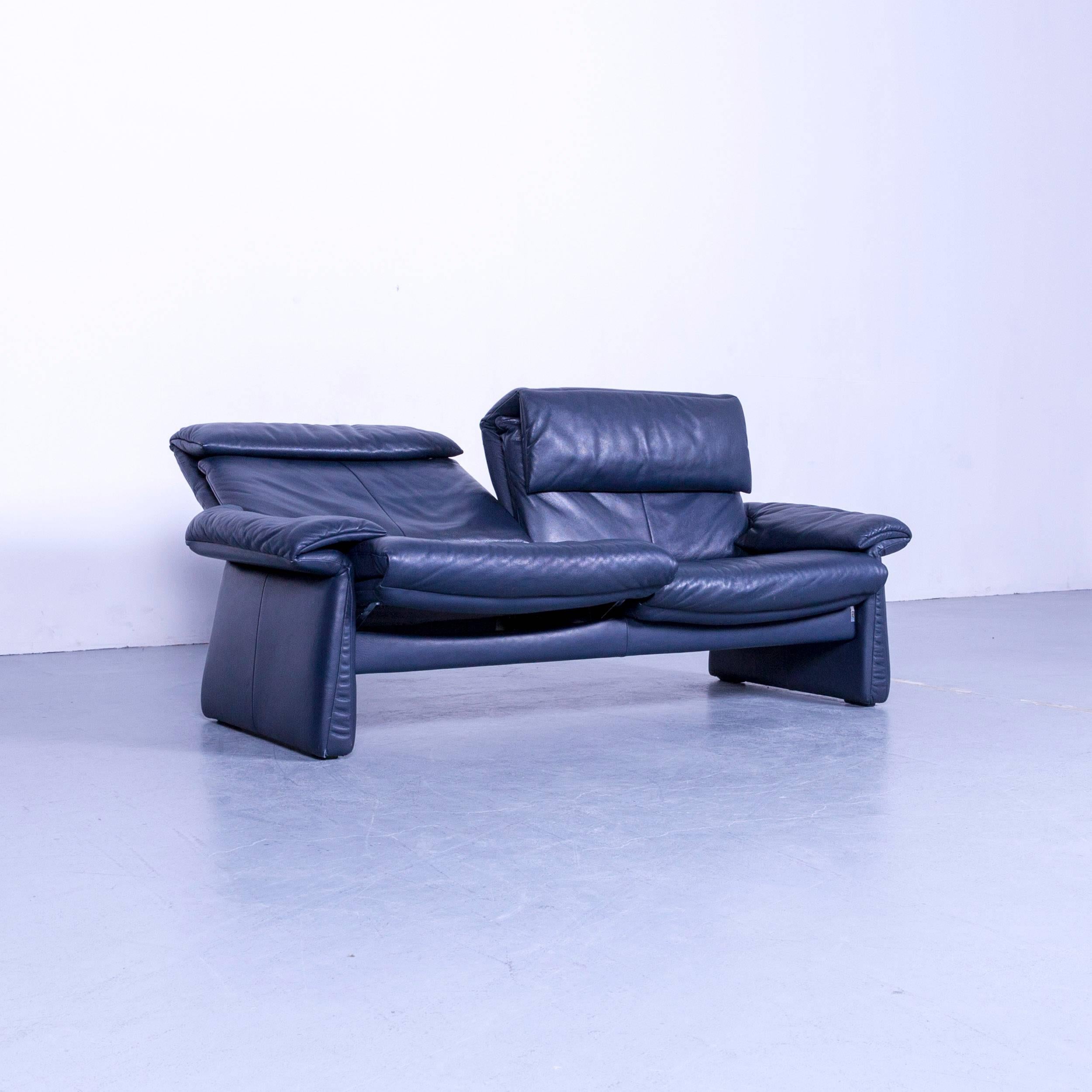We bring to you an Erpo Lugano leather sofa blue two-seat couch.




















   