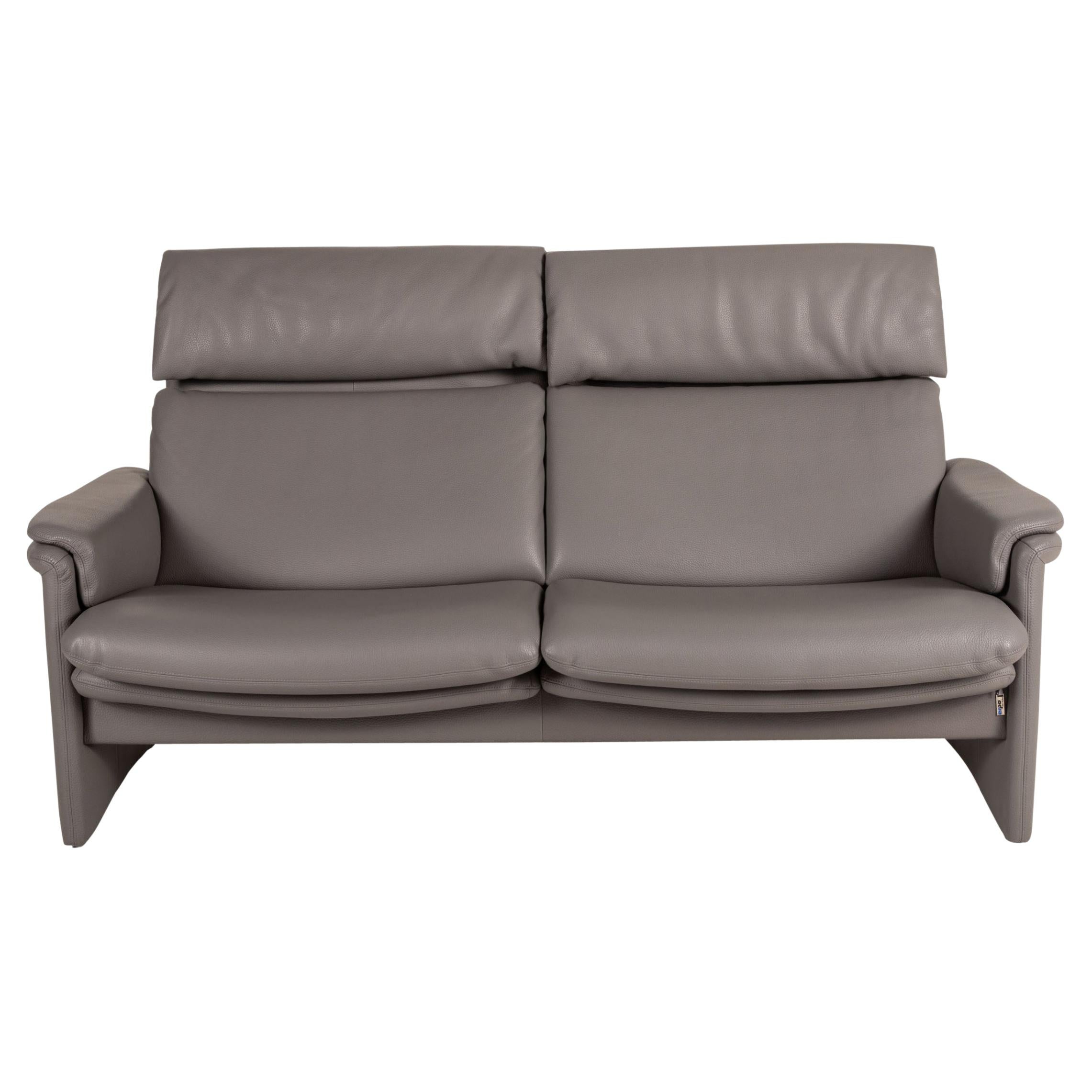 Erpo Monte Carlo Leather Sofa Gray Two-Seater Couch Function Relaxation Function