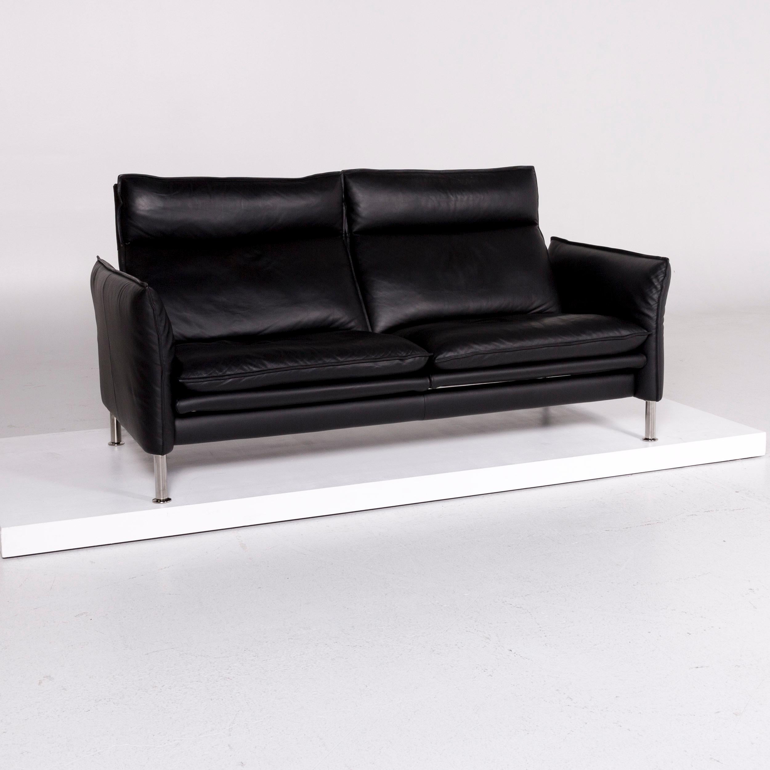 We bring to you an Erpo Porto leather sofa black two-seat relax function couch.
 

Product measurements in centimetres:
 

Depth 89
Width 178
Height 87
Seat-height 48
Rest-height 52
Seat-depth 50
Seat-width 157
Back-height 50.
 