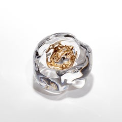 Erratic D with 22ct Moon Gold, an Abstract Glass Sculpture by Anthony Scala