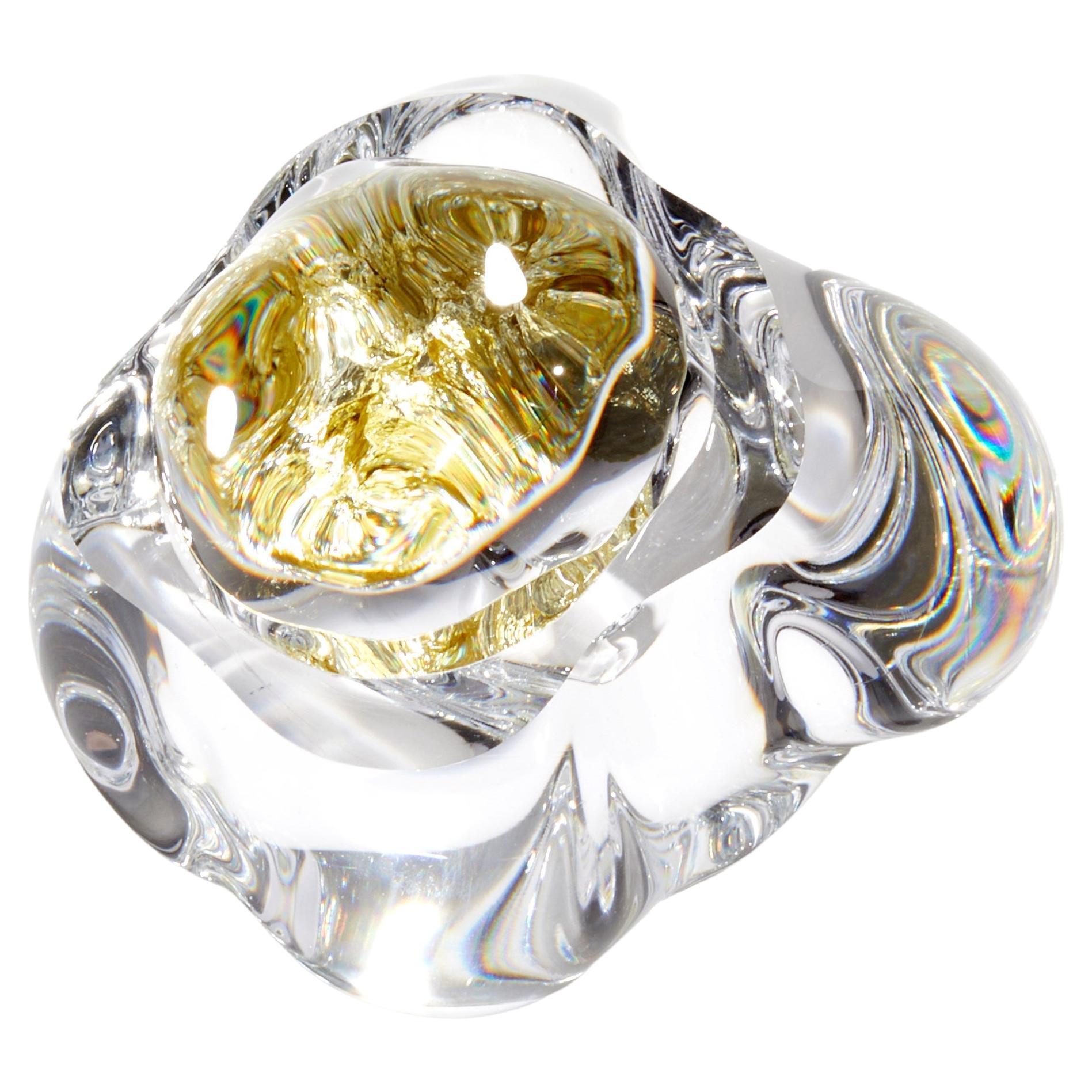 Erratic E with 16.9ct Lemon Gold, an Abstract Glass Sculpture by Anthony Scala