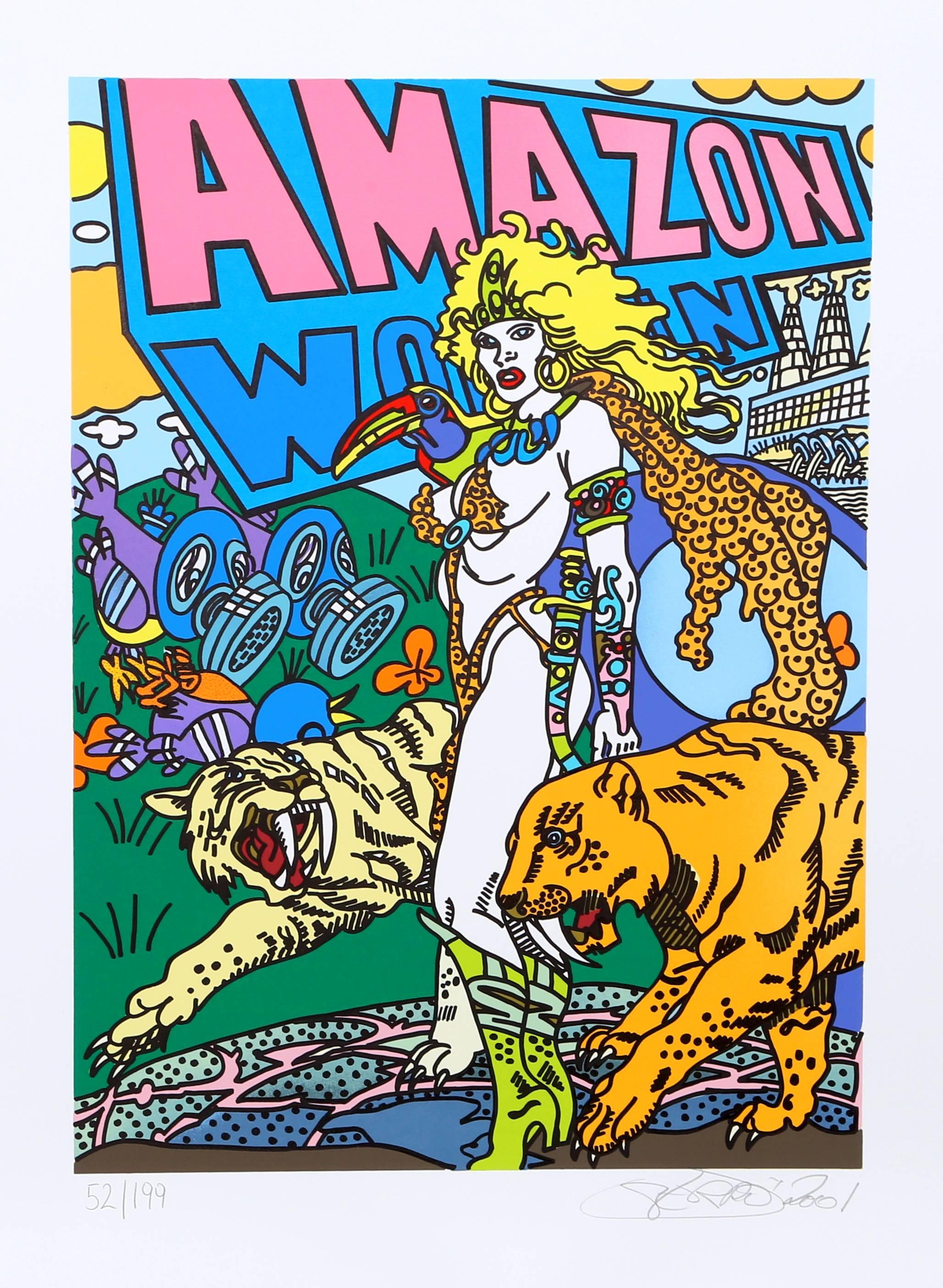 "Amazon", Pop Art Print by Erró