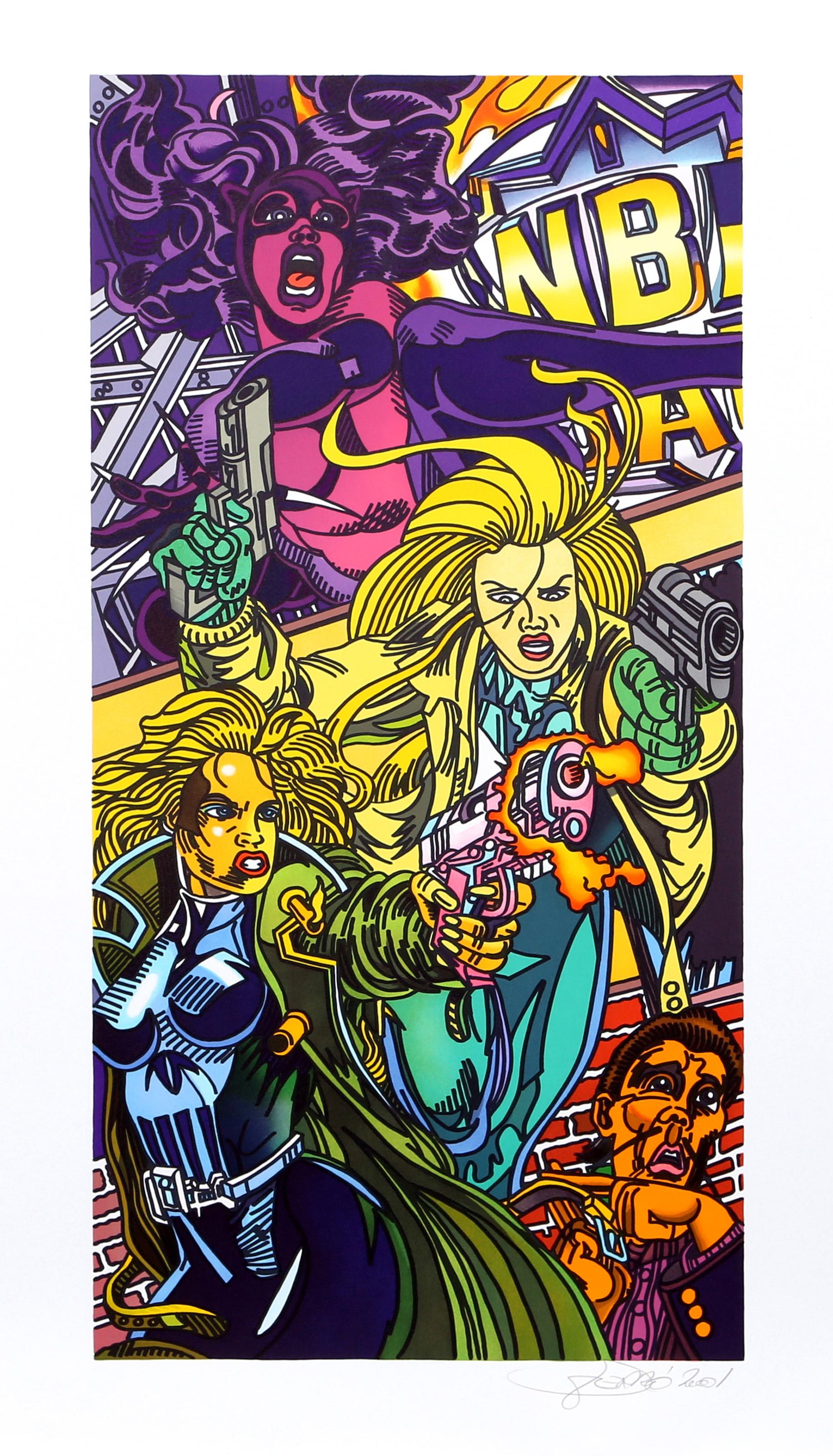 Catman, Pop Art Lithograph by Erró