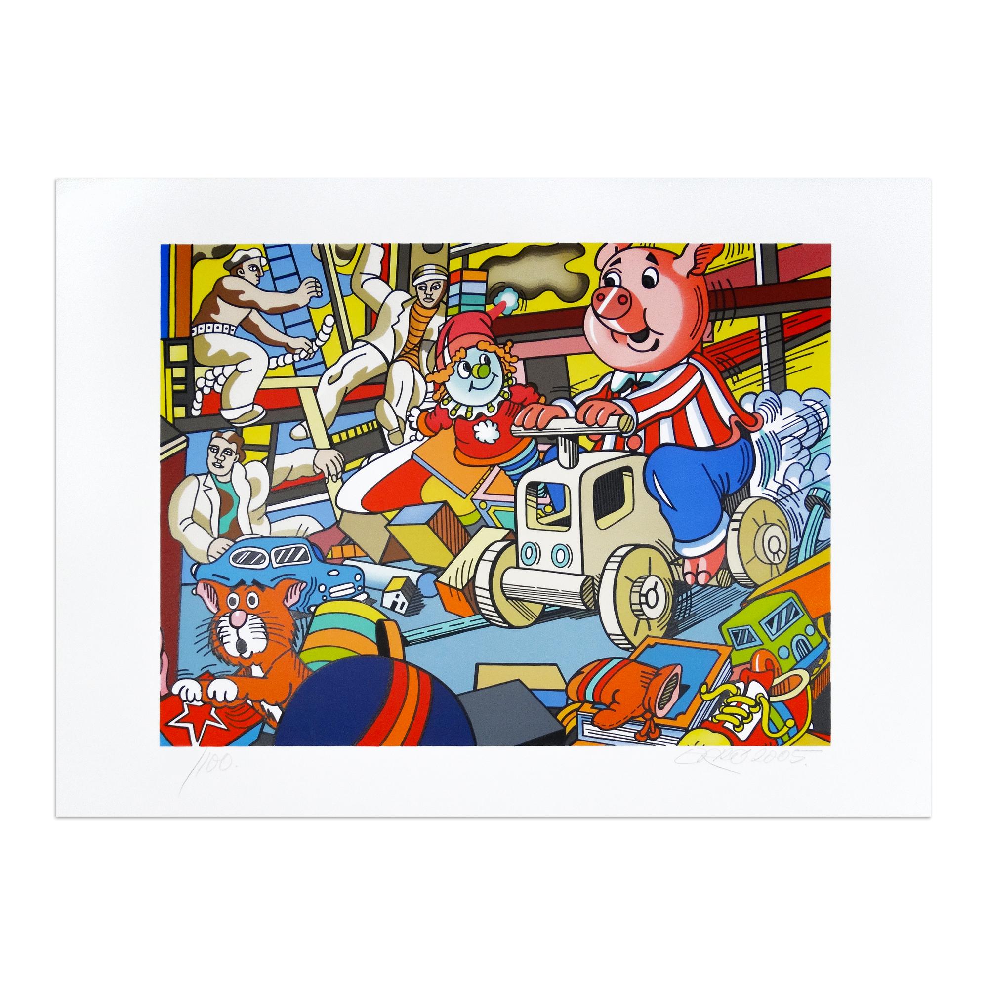 Erró (born 1932 in Iceland)
Léger, 2005
Medium: Lithograph on paper
Dimensions: 46 x 61 cm
Edition of 120: Hand signed and numbered
Condition: Excellent

