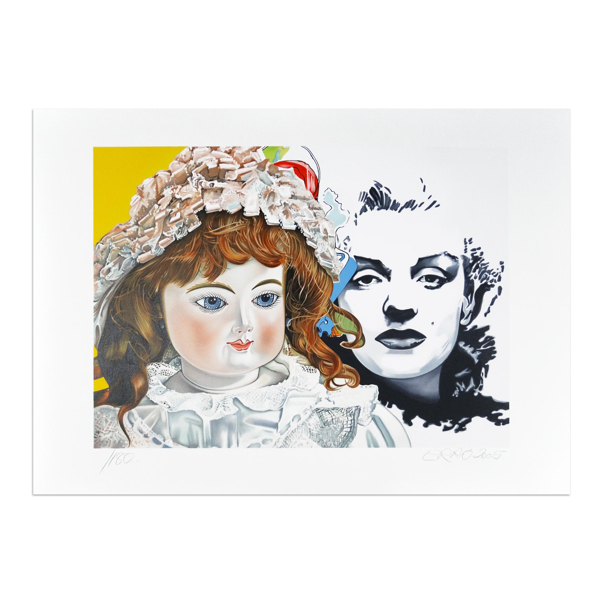 Erró, Marilyn Monroe- Lithograph, Contemporary Pop Art, Portrait, Signed Print