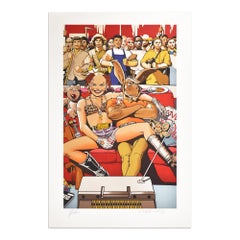 Erró, Tank - Signed Lithograph, Pop Art, Limited Edition Print