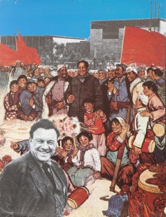 Mao's World Tour - Jerusalem, Pop-Art-Siebdruck von Erro