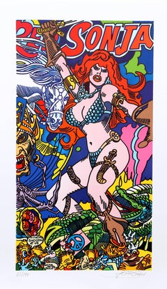 « Red Sonja », imprimé Pop Art d'Erró
