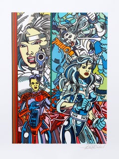 « Argent Saber », estampe Pop Art d'Erró