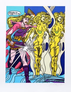 Swordslady, Pop Art Lithograph by Erró