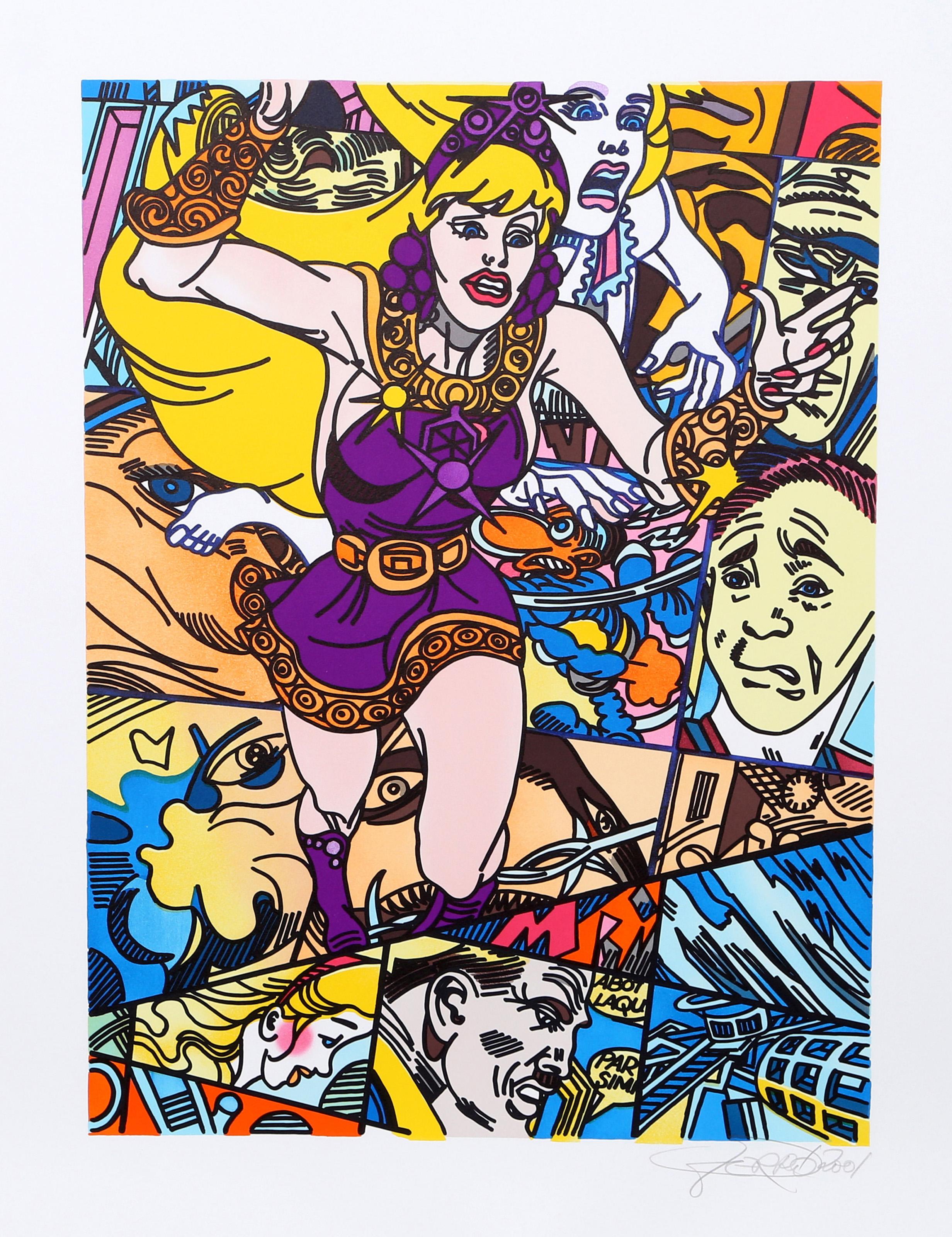 The Moonwalker, Pop Art Lithograph by Erró