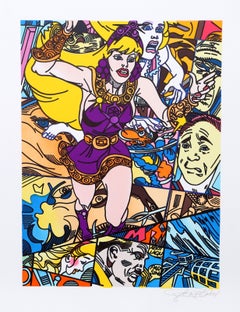 The Moonwalker, Pop Art Lithograph by Erró