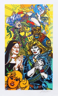 « Les sœurs », estampe Pop Art d'Erró