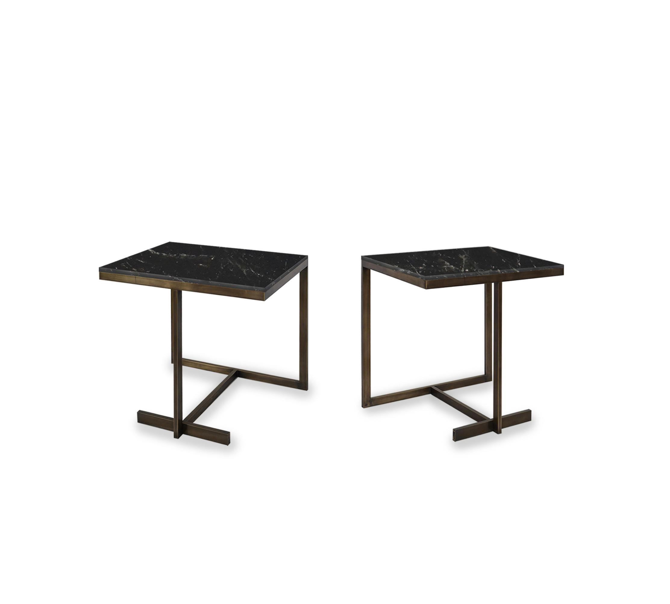 ERS Rock Crystal Side Tables by Phoenix In Excellent Condition For Sale In New York, NY