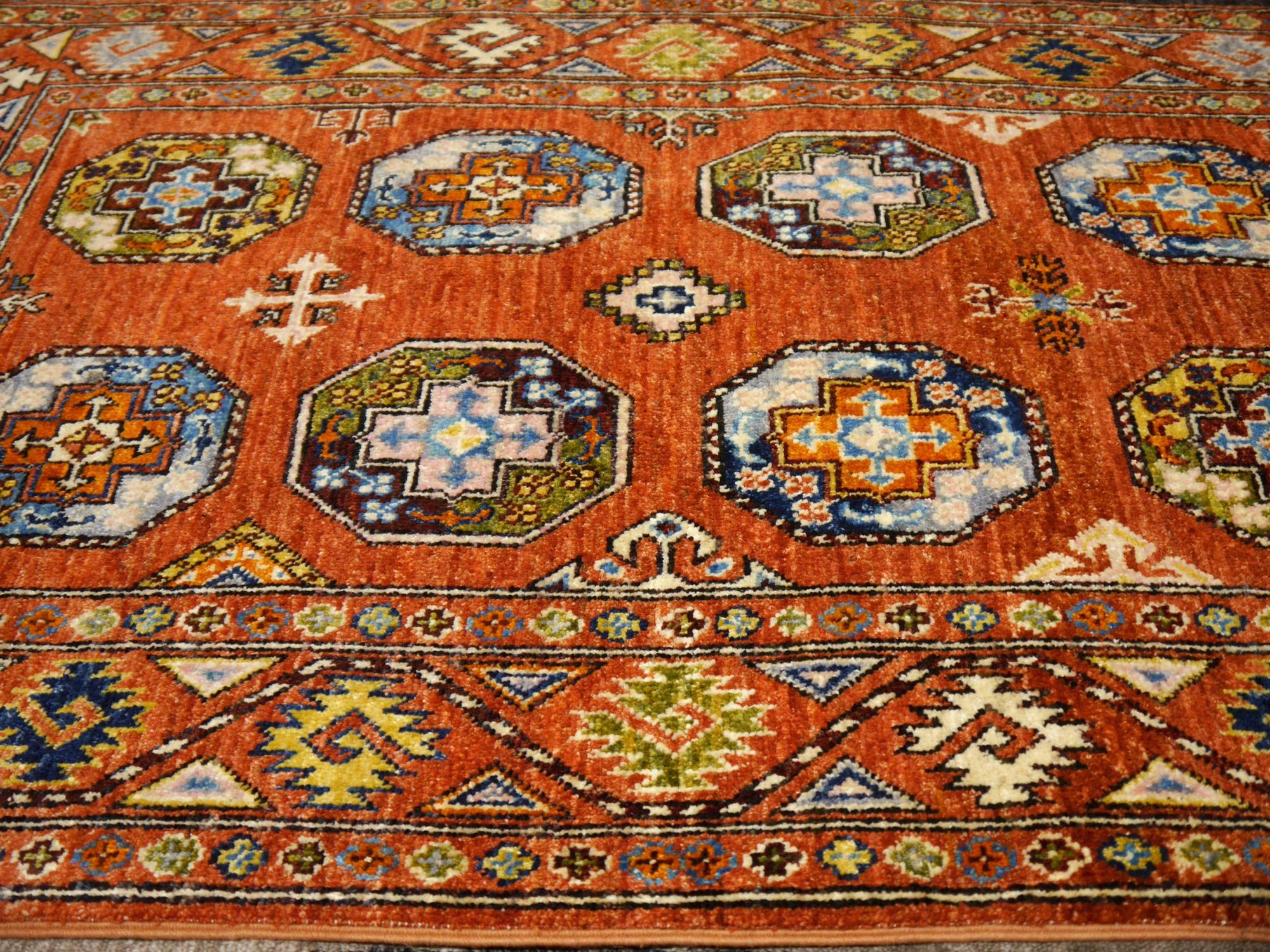 Hand-Knotted Ersari Afghan Rug with Natural Dyes Hand Knotted For Sale