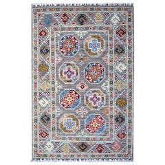 Ersari Afghan Rug with Natural Dyes Hand Knotted