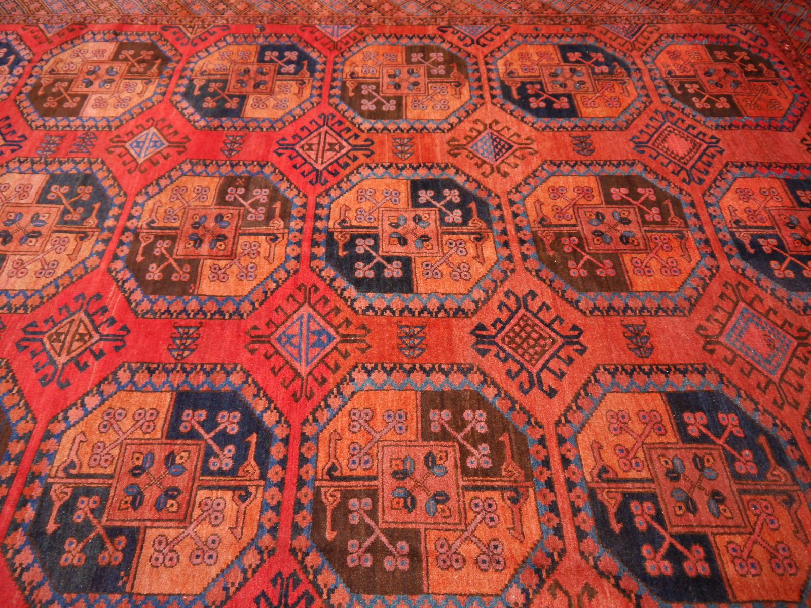 Ersari Antique Turkmen Gentlemens Carpet Large Size 7