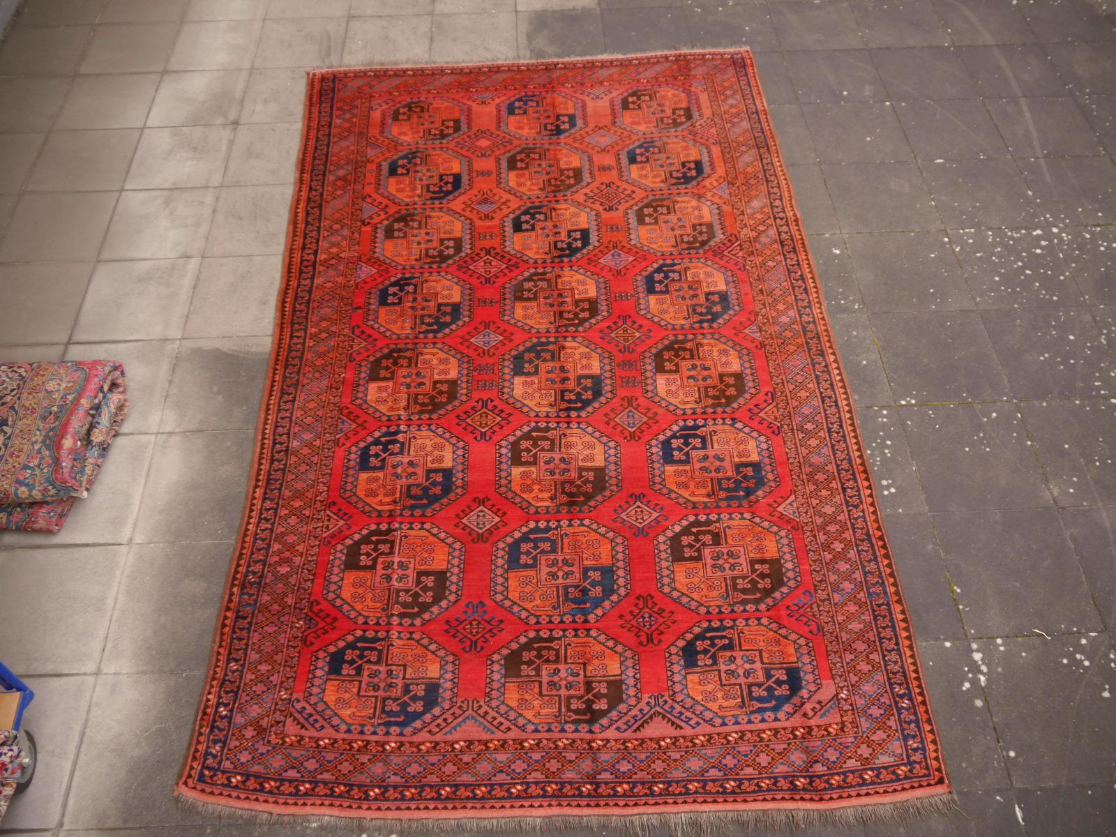 Ersari Antique Turkmen Gentlemens Carpet Large Size 9
