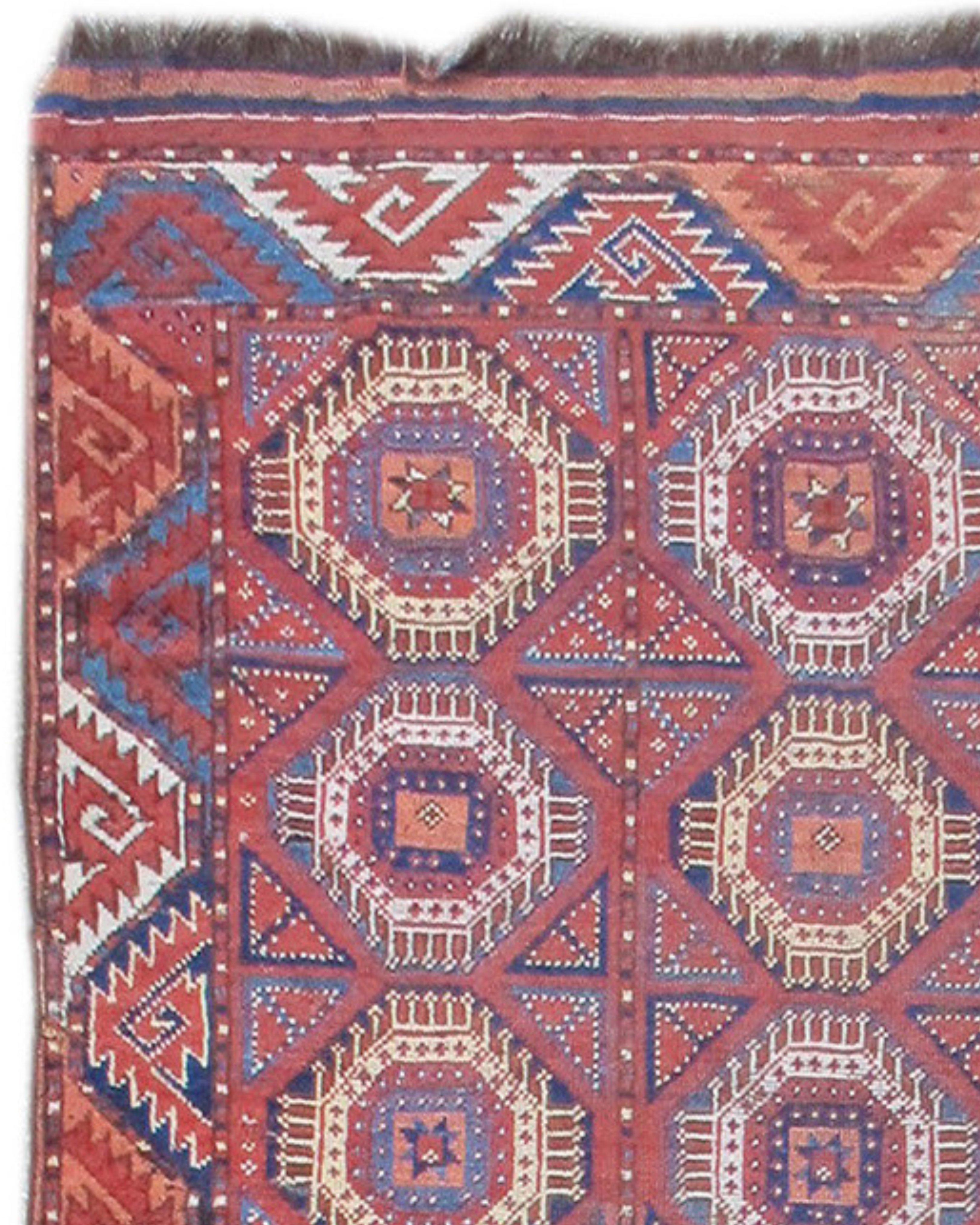 Central Asian Ersari Long Rug, 19th Century For Sale