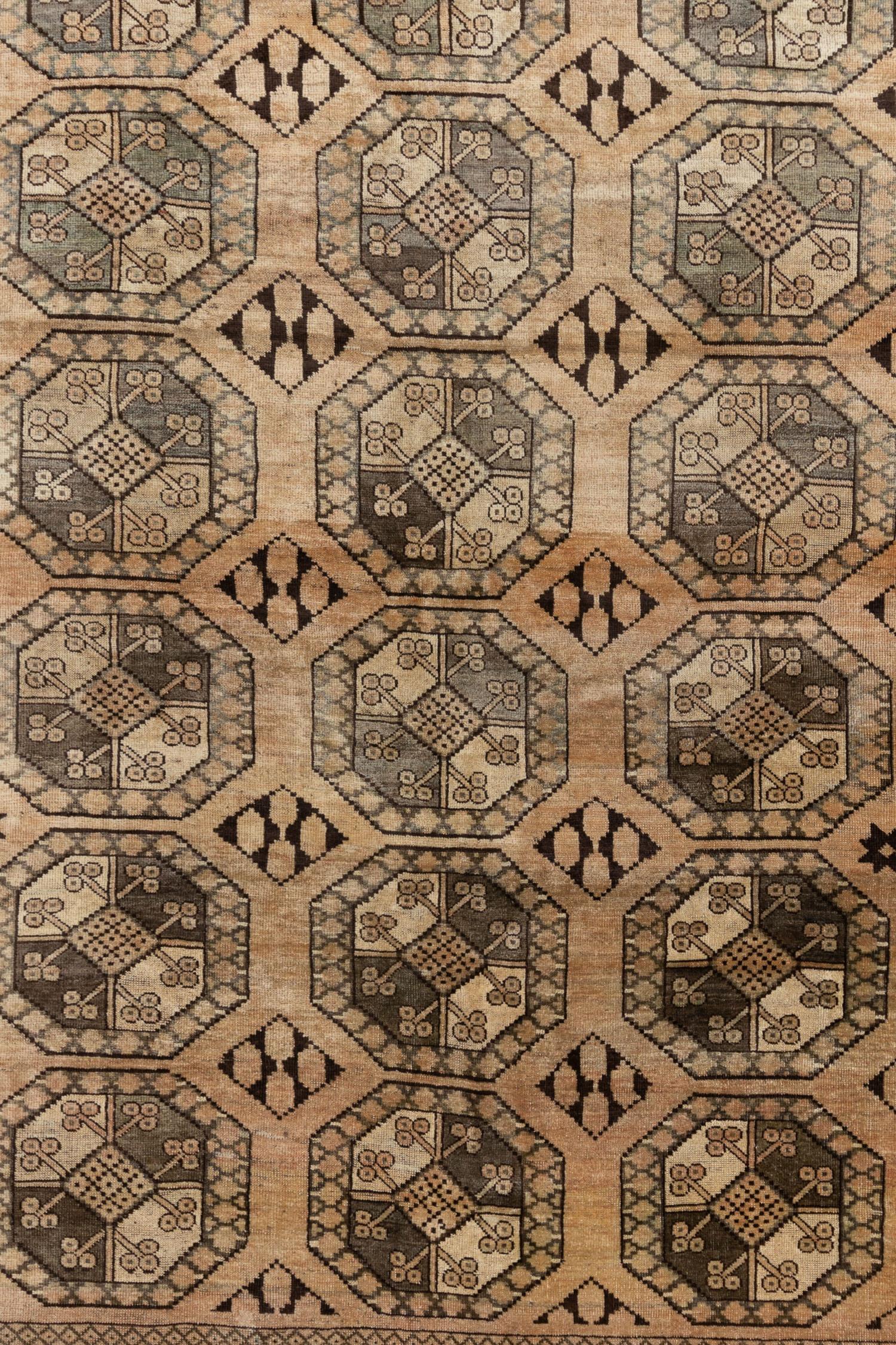 Hand-Knotted Ersari M-9657 For Sale