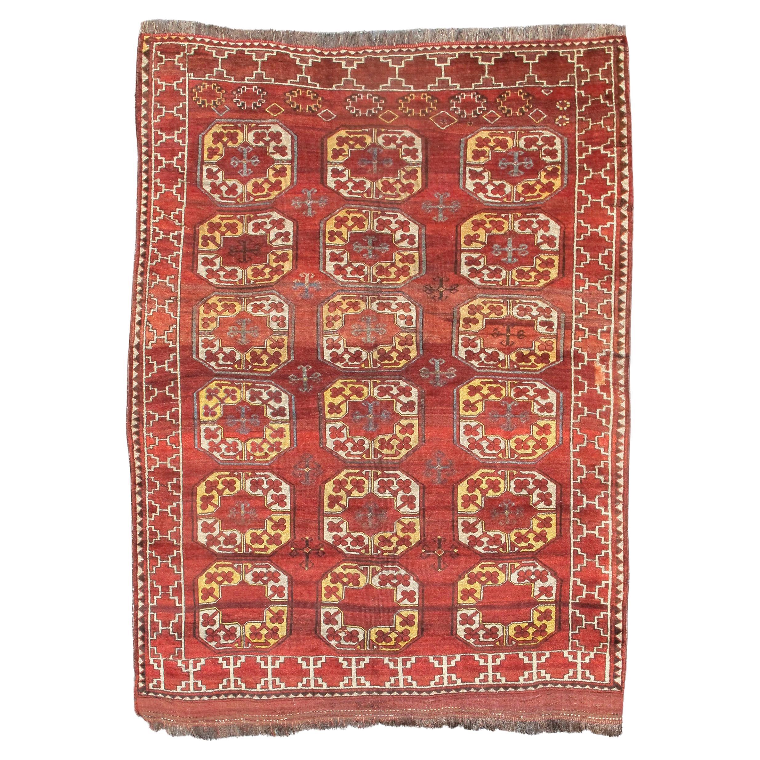 Ersari Main Carpet Rug, Late 19th Century