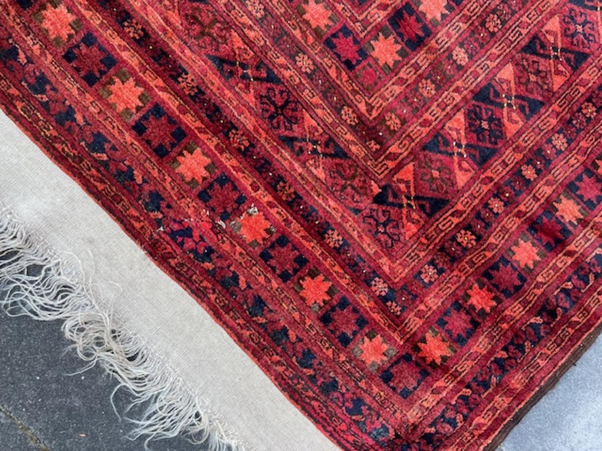 Knots Rugs 11.2 x 16.4 ft Palace size tribal Turkmen hand knotted antique carpet en vente 4