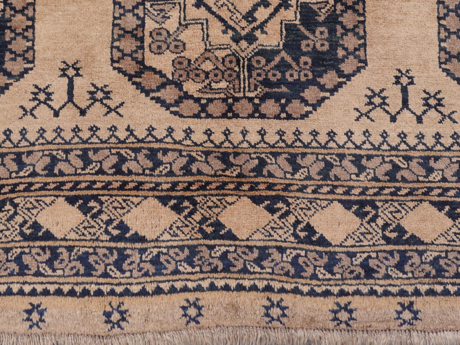 Ersari Rug Large Size Tribal Turkoman Hand Knotted Semi Antique Carpet For Sale 4