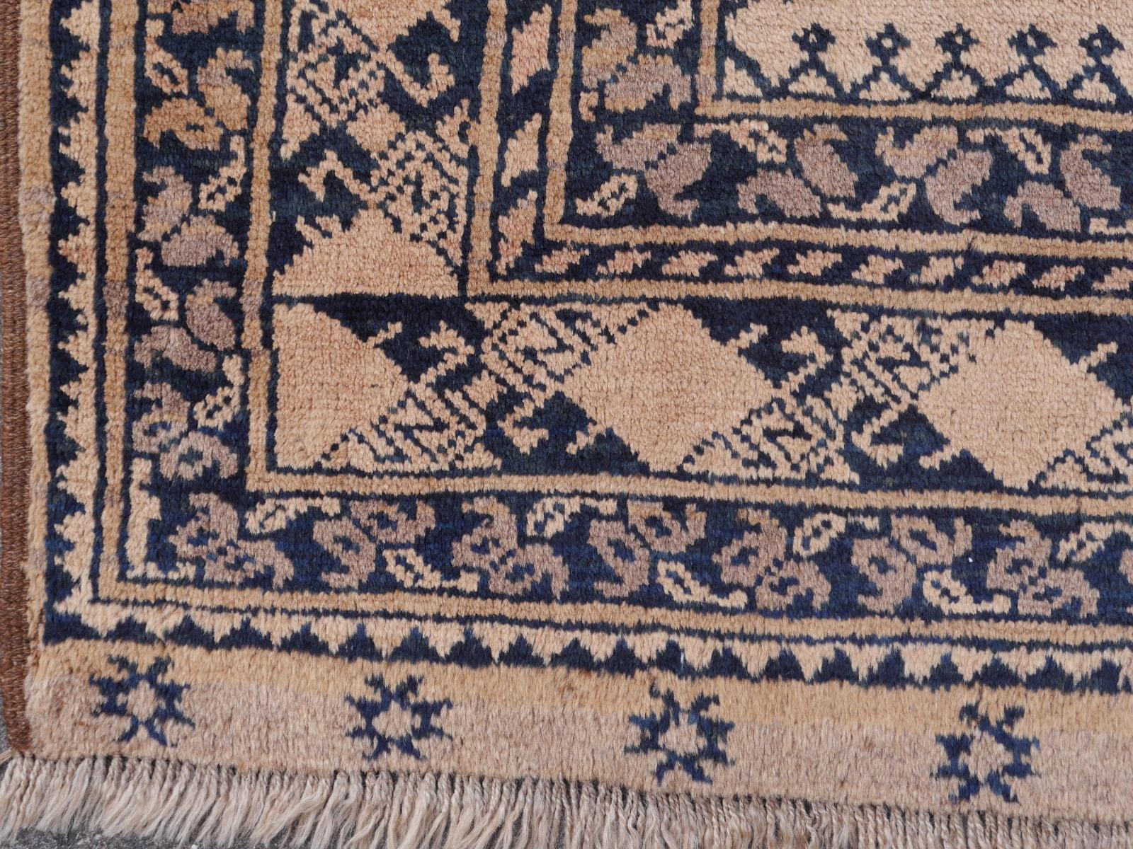 Ersari Rug Large Size Tribal Turkoman Hand Knotted Semi Antique Carpet For Sale 7