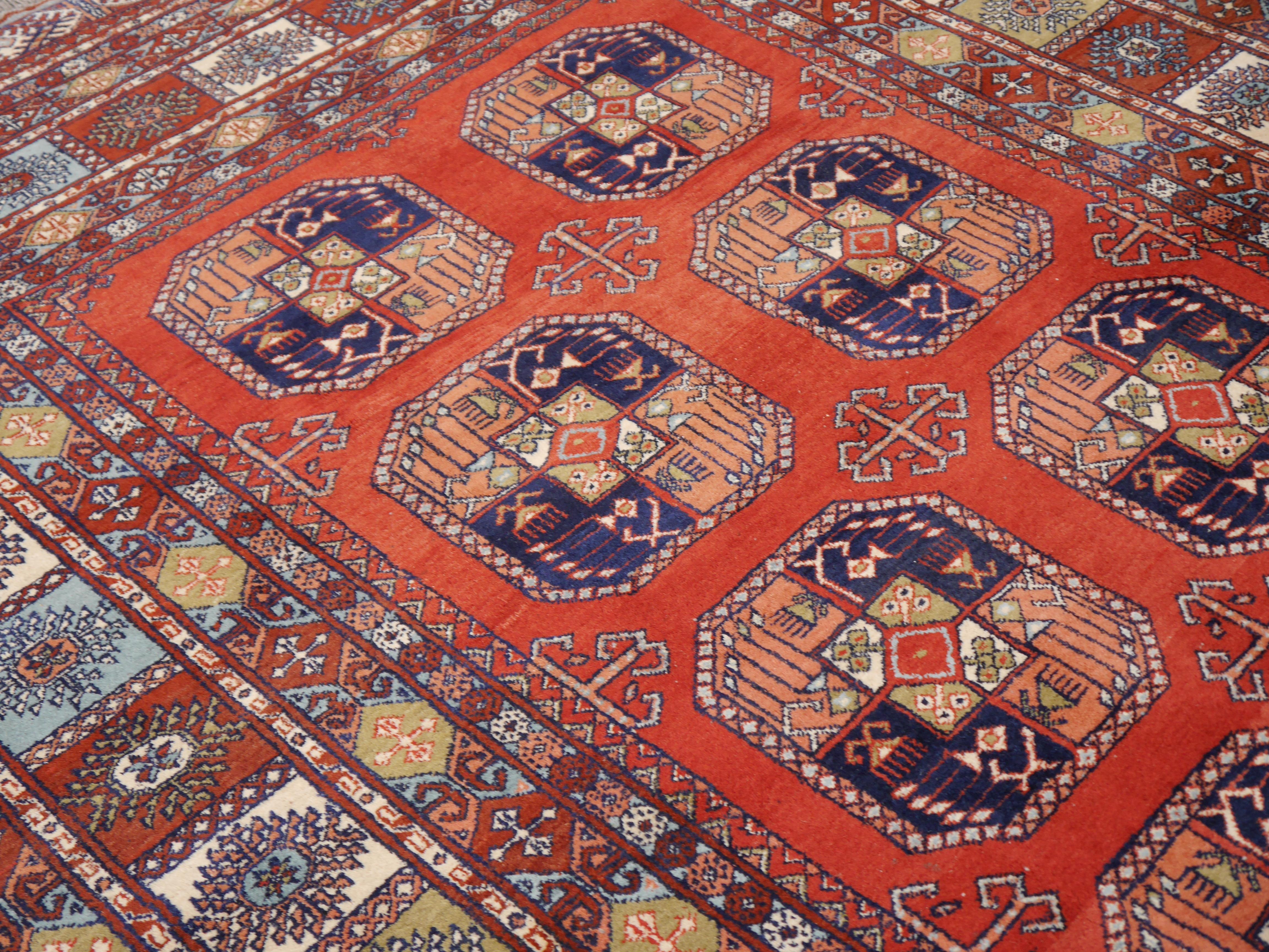 Ersari Rug Large Size Tribal Turkoman Hand Knotted Carpet For Sale 4