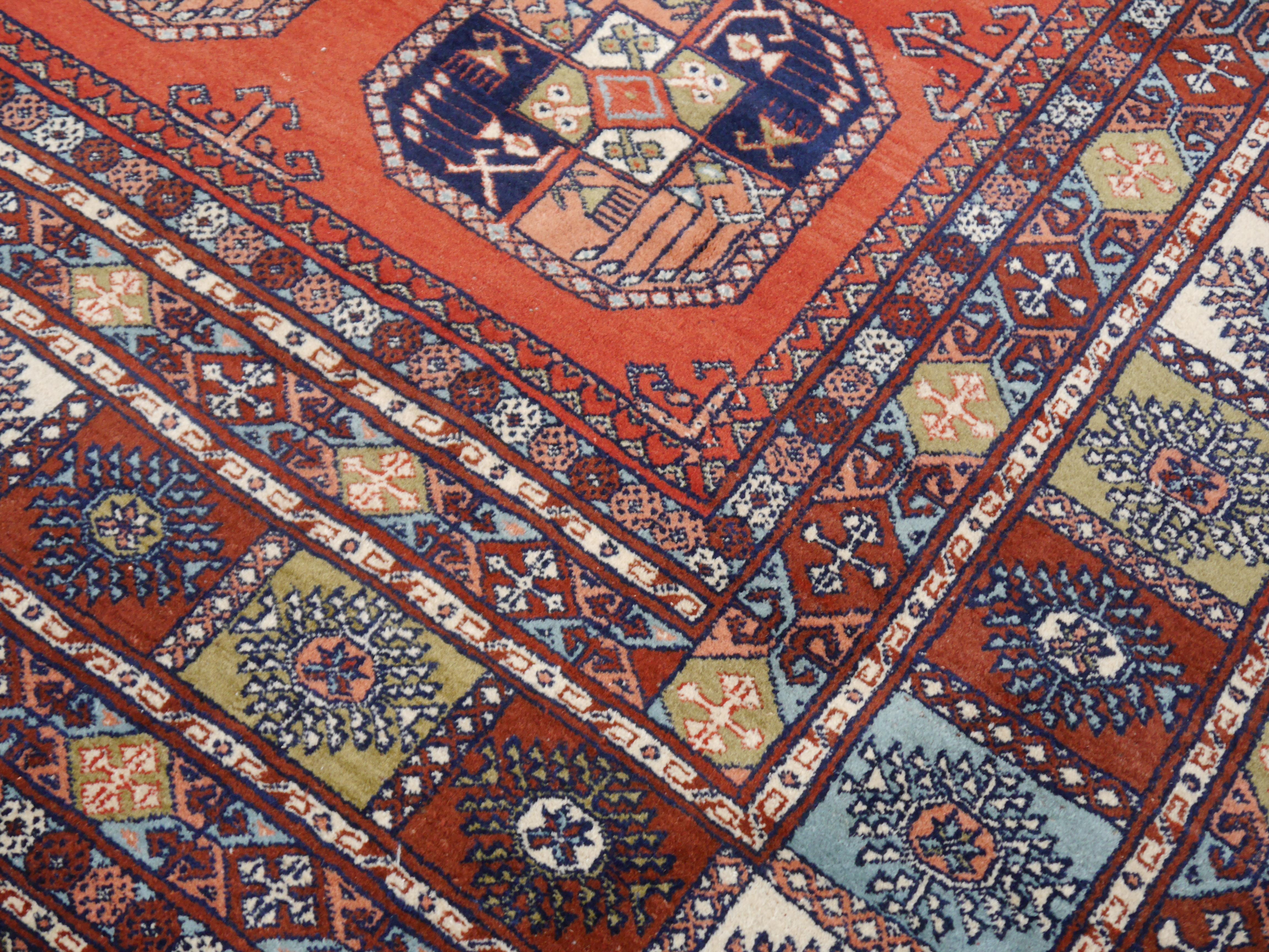 Tappeto Ersari Vintage Tribale Turkoman Annodato a Mano in vendita 6