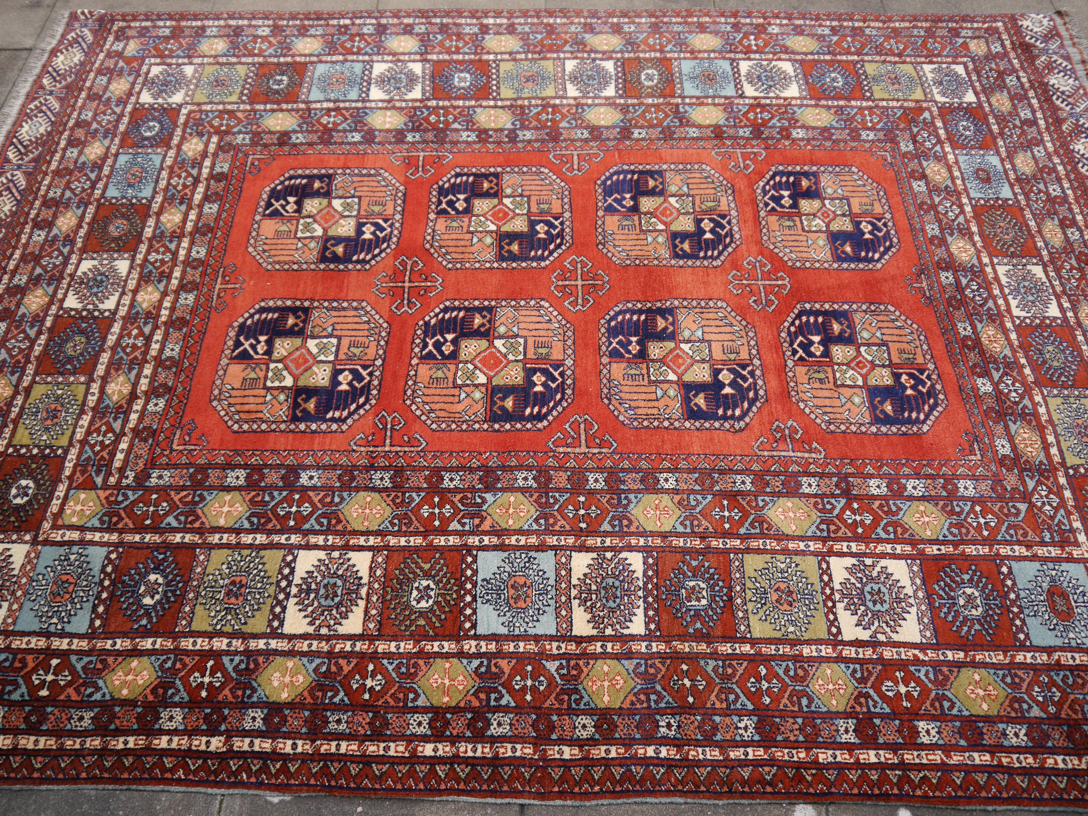 Large sized tribal rug Afghan Ersari Turkoman or Turkmen rug - 