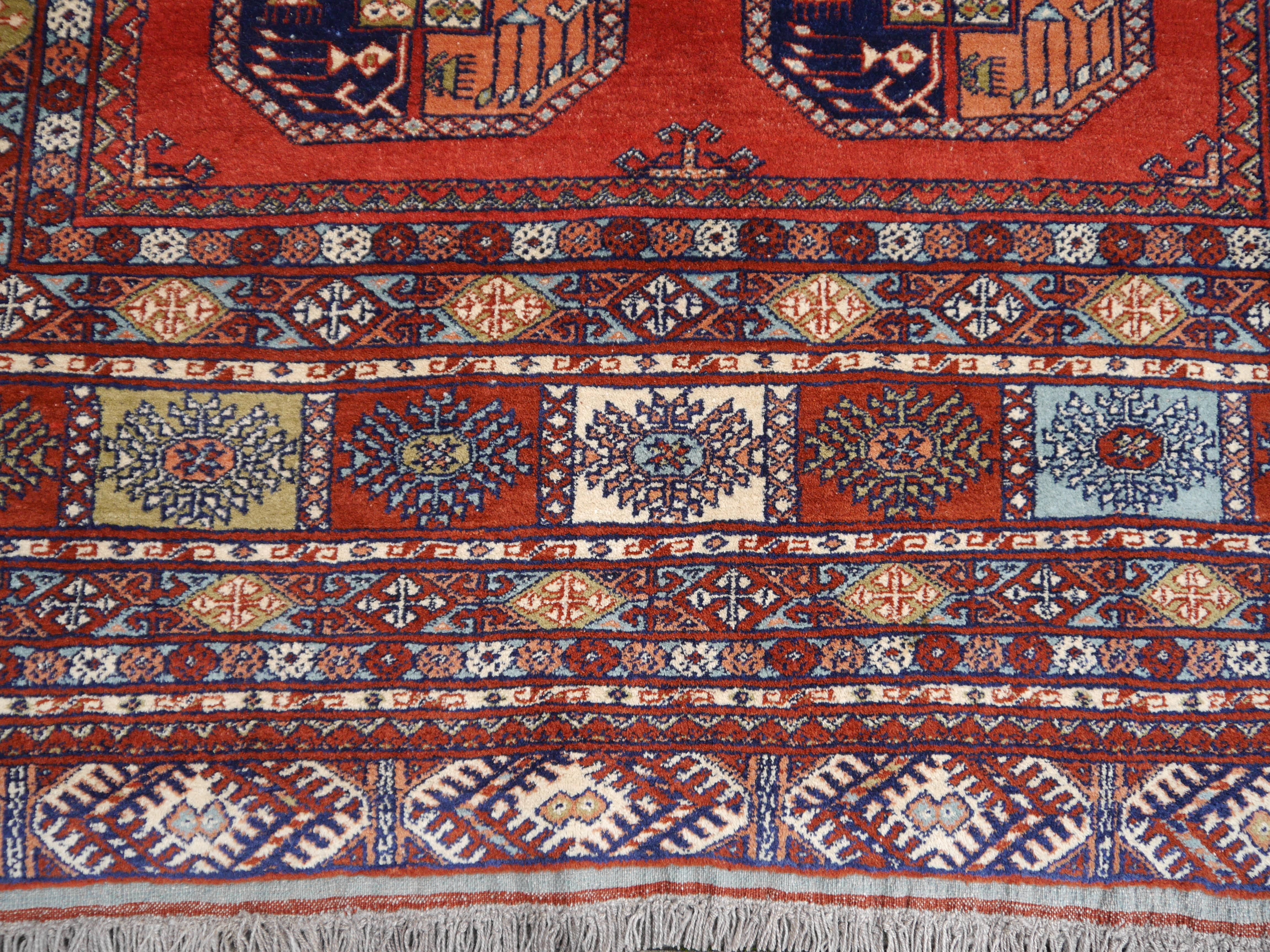 Ersari Rug Large Size Tribal Turkoman Hand Knotted Carpet In Good Condition For Sale In Lohr, Bavaria, DE