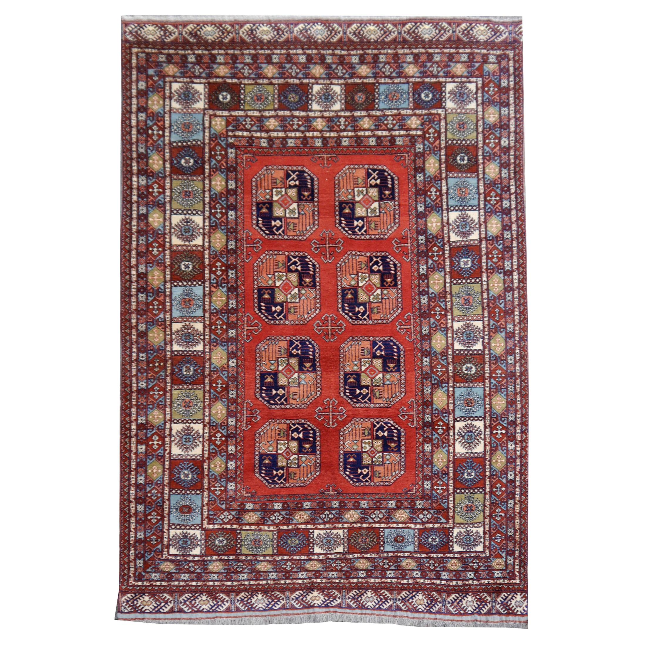 Ersari Rug Large Size Tribal Turkoman Hand Knotted Carpet
