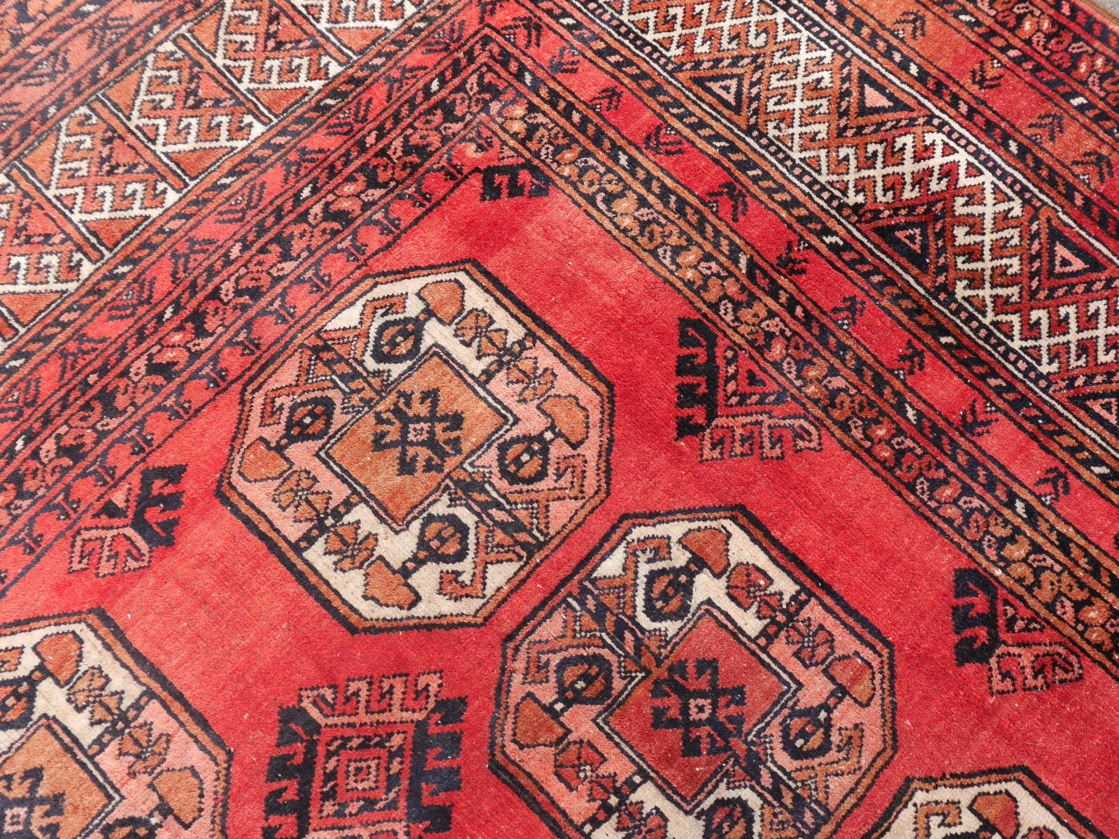 Ersari Rug Large Size Tribal Turkoman Hand Knotted Semi Antique Carpet 5