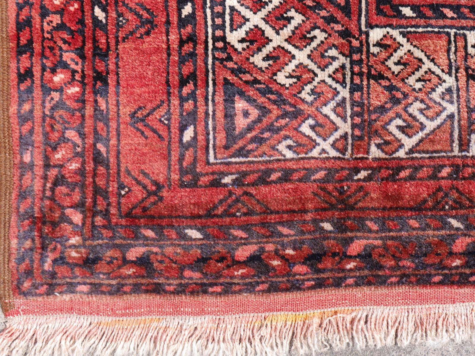 Ersari Rug Large Size Tribal Turkoman Hand Knotted Semi Antique Carpet 2
