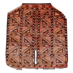 Ersari Rug Saddle Blanket Cover Tribal Turkoman Hand Knotted Used Carpet