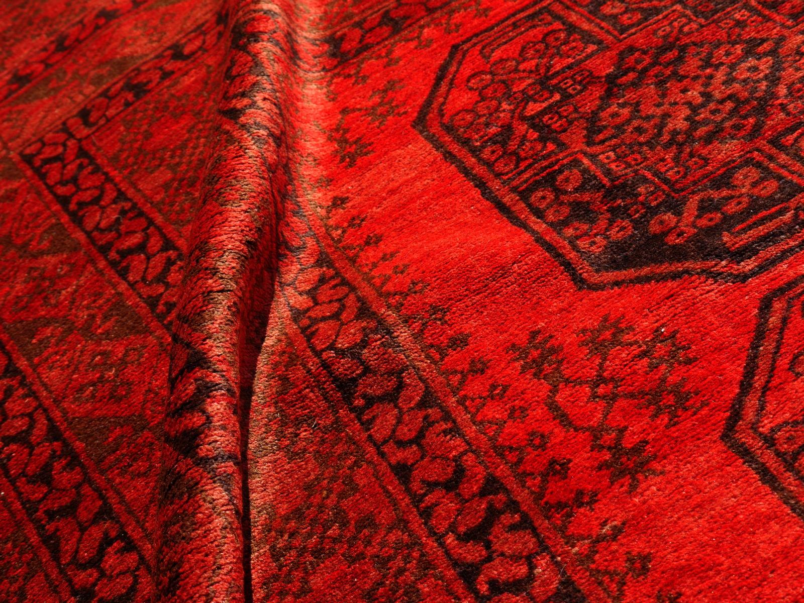 Ersari Rug Tribal Turkoman Hand Knotted Semi Antique Carpet 4