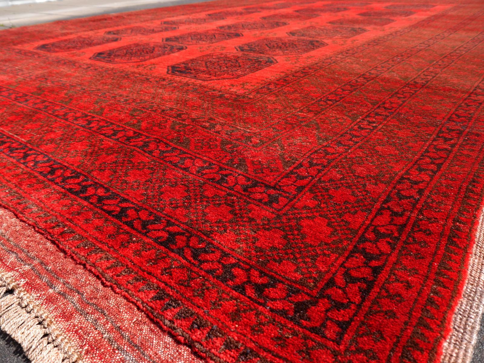 Ersari Rug Tribal Turkoman Hand Knotted Semi Antique Carpet 6