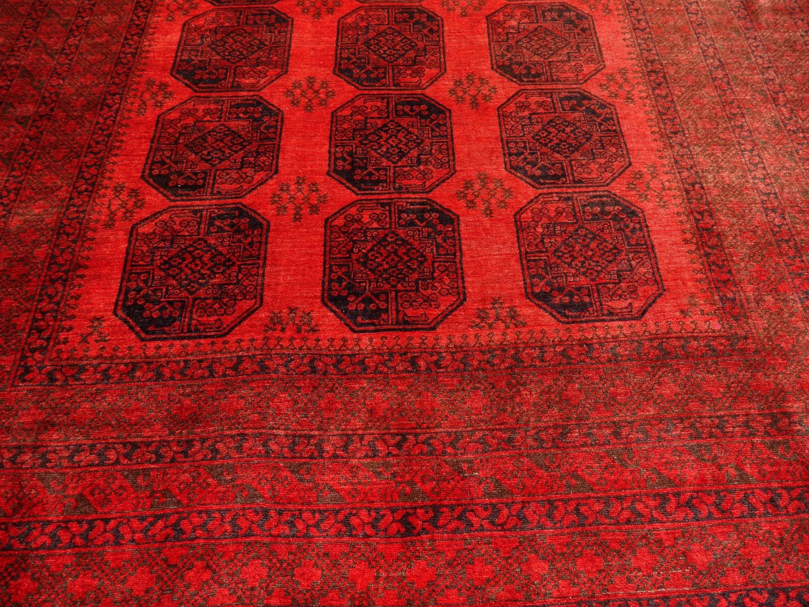 Ersari Rug Tribal Turkoman Hand Knotted Semi Antique Carpet 7