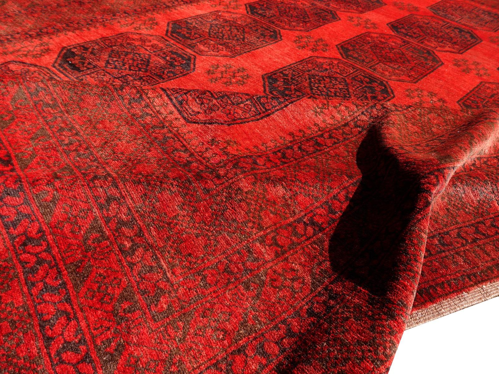 Ersari Rug Tribal Turkoman Hand Knotted Semi Antique Carpet 9