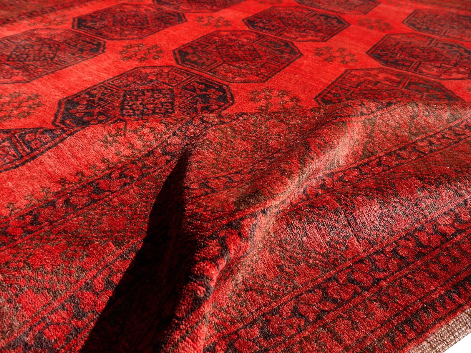 Ersari Rug Tribal Turkoman Hand Knotted Semi Antique Carpet 10