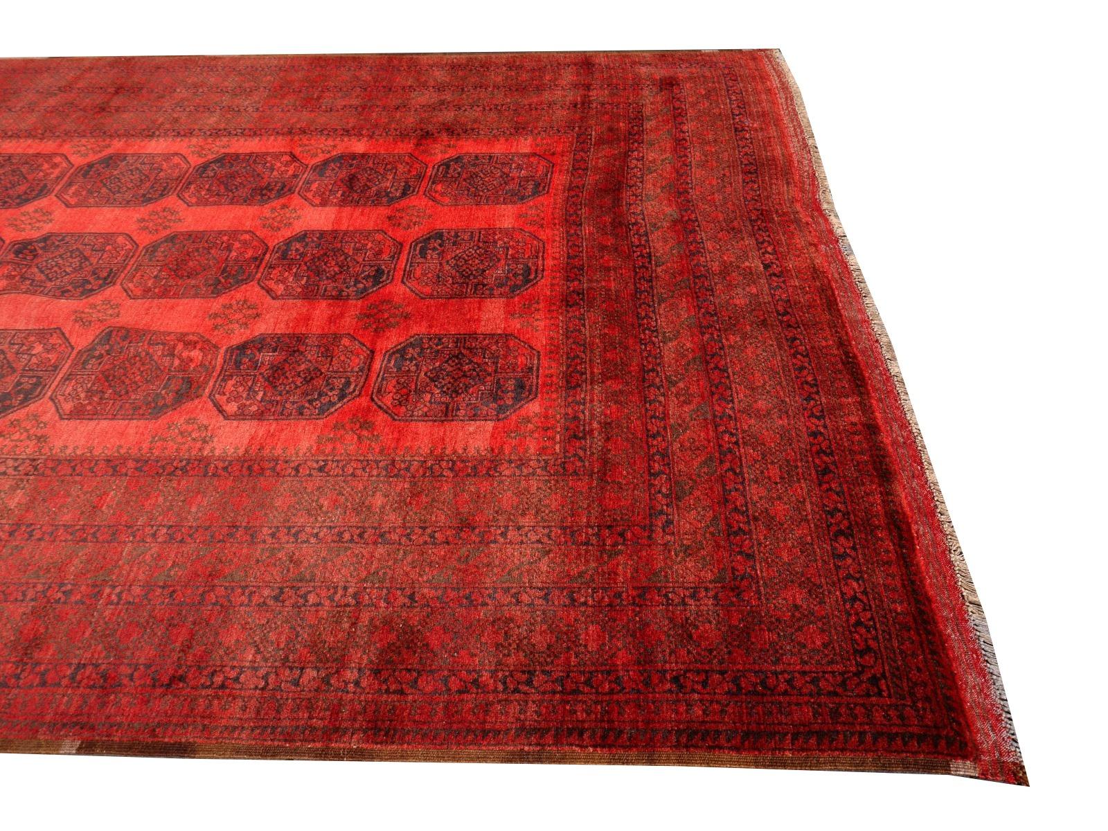 Ersari Rug Tribal Turkoman Hand Knotted Semi Antique Carpet 11