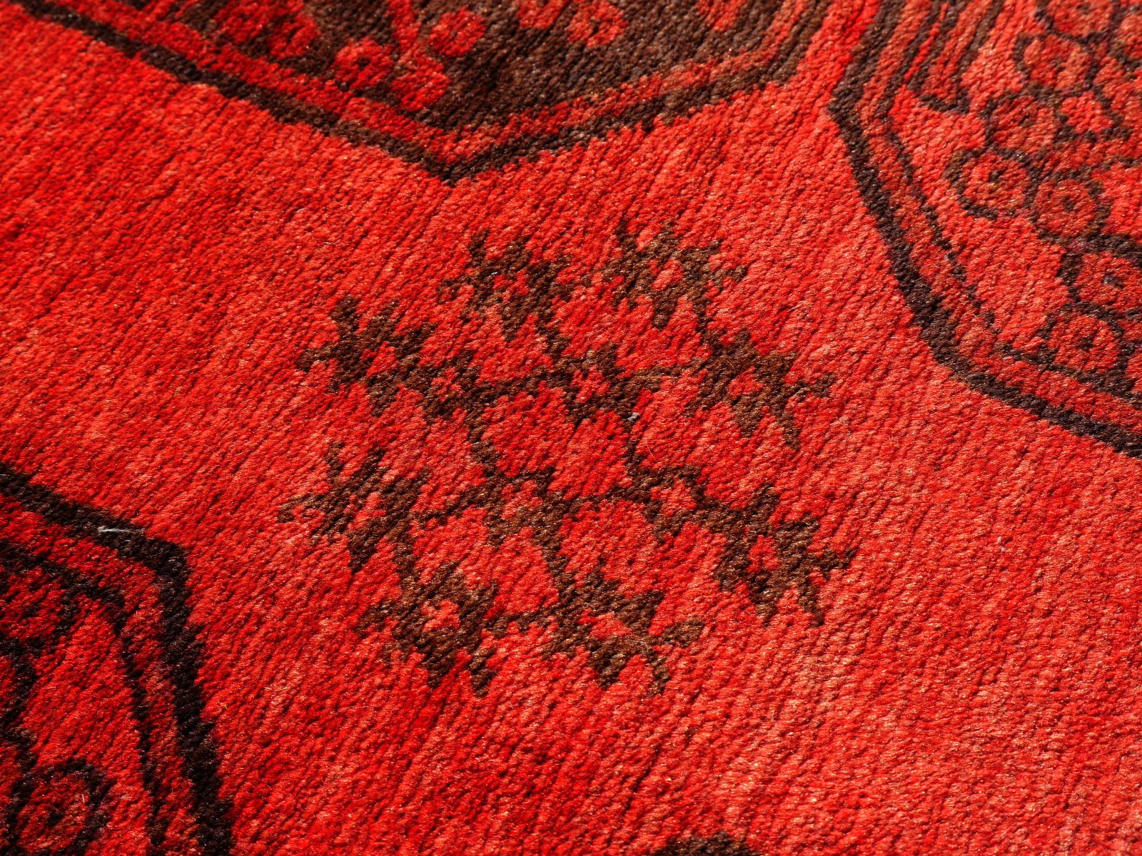 Ersari Rug Tribal Turkoman Hand Knotted Semi Antique Carpet 1